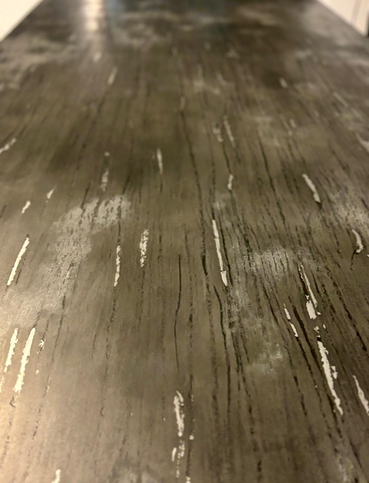 10-Seater UrbanAlloy Distressed Aluminium Dining Table (2.4m x 1.2m)