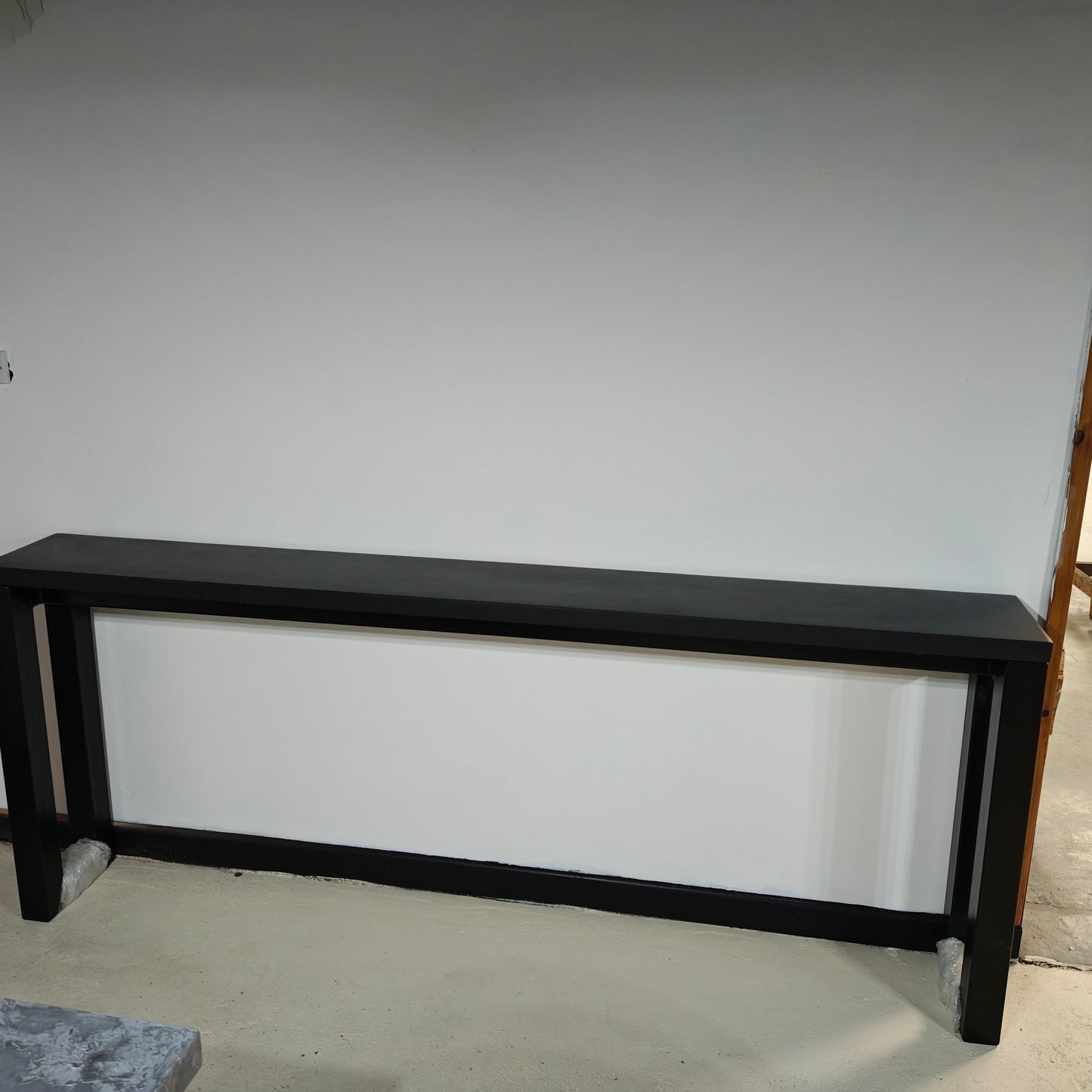 UrbanStone Polished Concrete Console Table, Ebony (2.4m x 30cm)