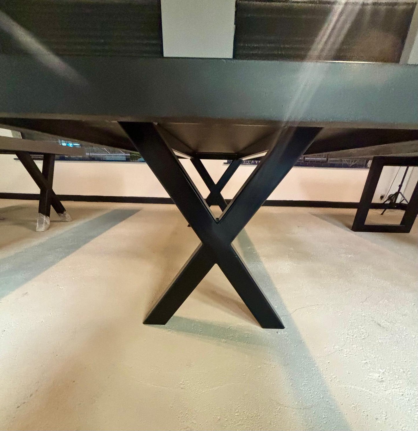 10-Seater Polished Concrete Dining Table, Ebony (2.4m x 1.2m)