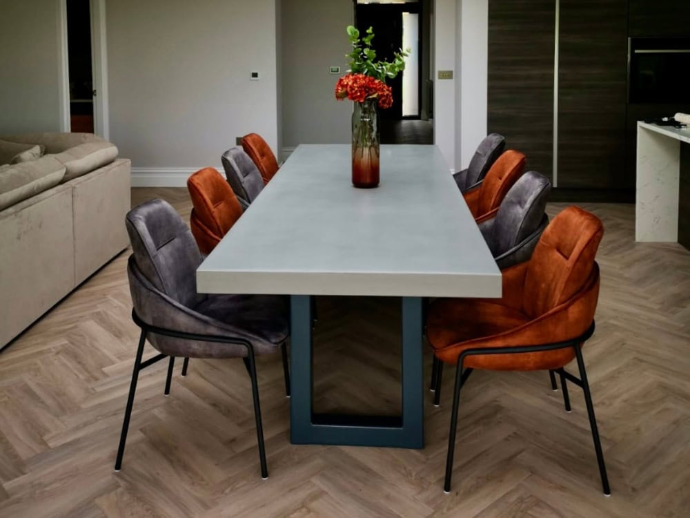RockVine UrbanStone Polished Concrete Dining Table